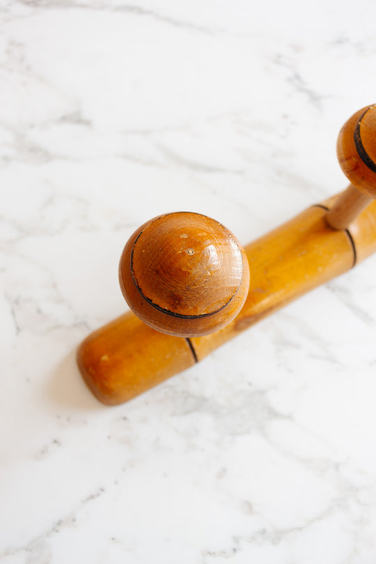 1930s french faux bamboo patère