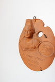 antique French terra cotta pocket watch advertising display