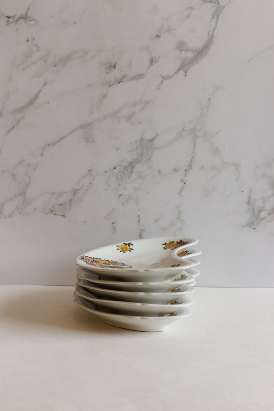 set of 5 Limoges 1950s raviers