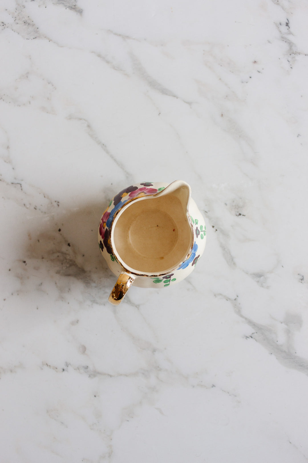 burslem pottery sugar bowl and creamer