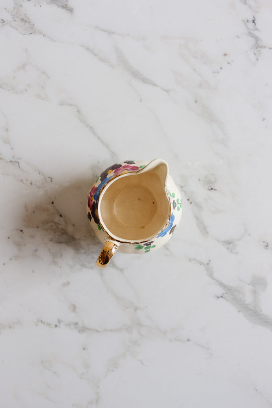 burslem pottery sugar bowl and creamer