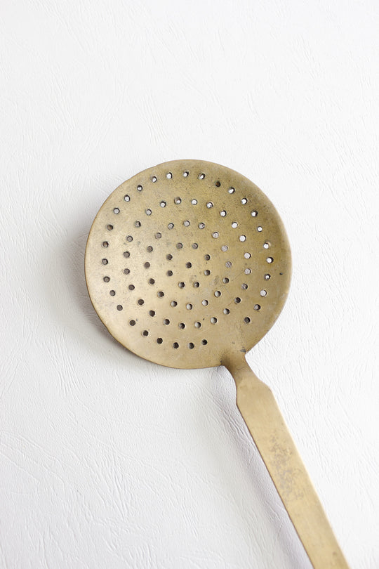 set of 4 vintage french brass utensils
