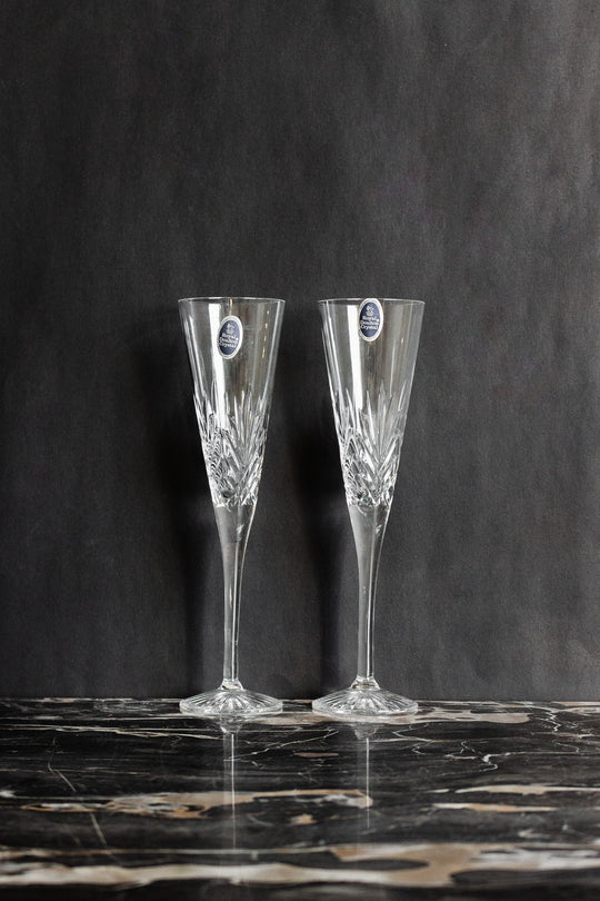 pair of vintge royal doulton champagne glasses