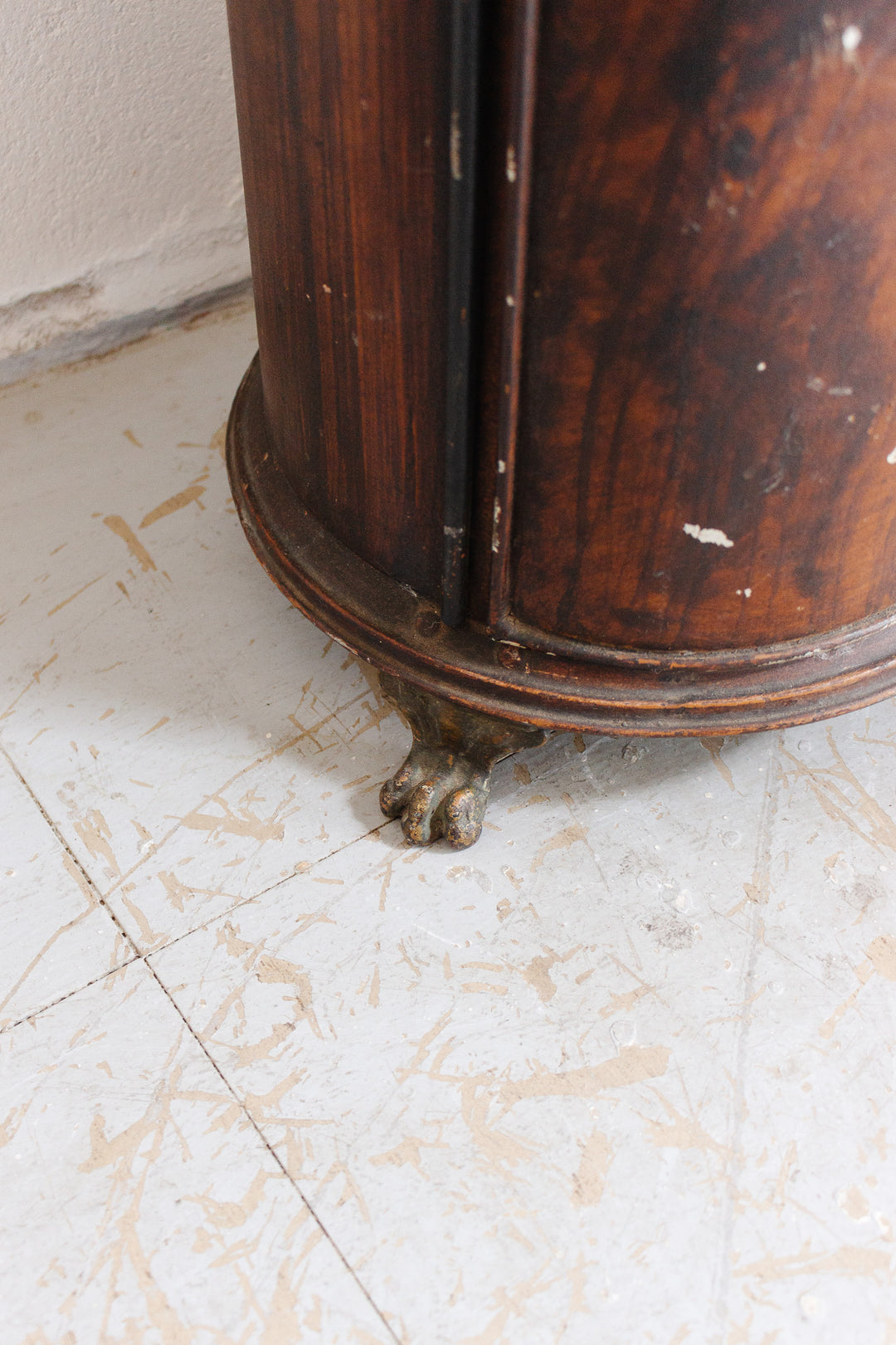 bespoke vintage parisian tole “column cabinet” washstand