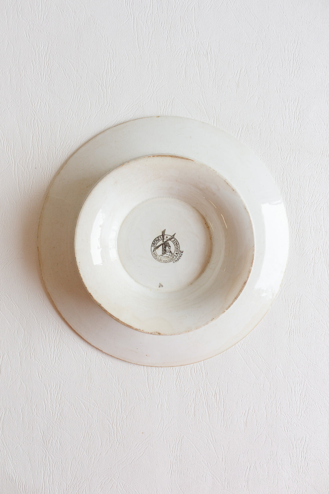 1920s Moulin des Loups faïencerie d'orchies cake plate