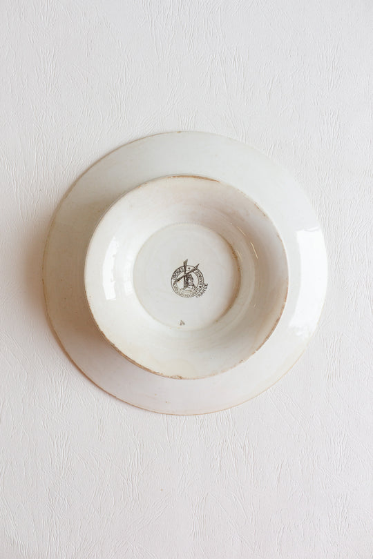 1920s Moulin des Loups faïencerie d'orchies cake plate