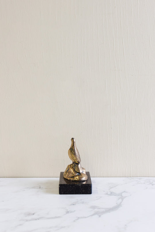 vintage bronze commemorative carrier pigeon statue – fort de vaux