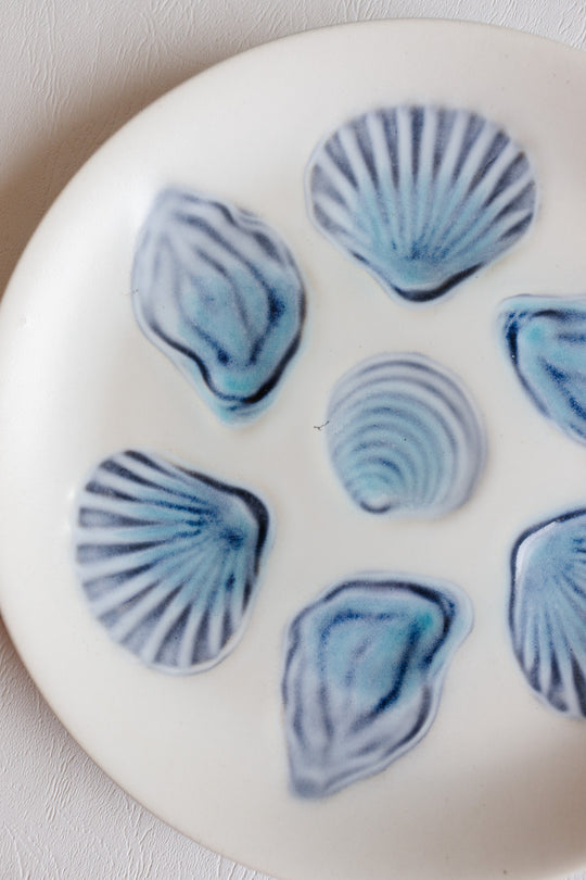 Elchinger, Soufflenheim, Alsace set of 9 oyster plates