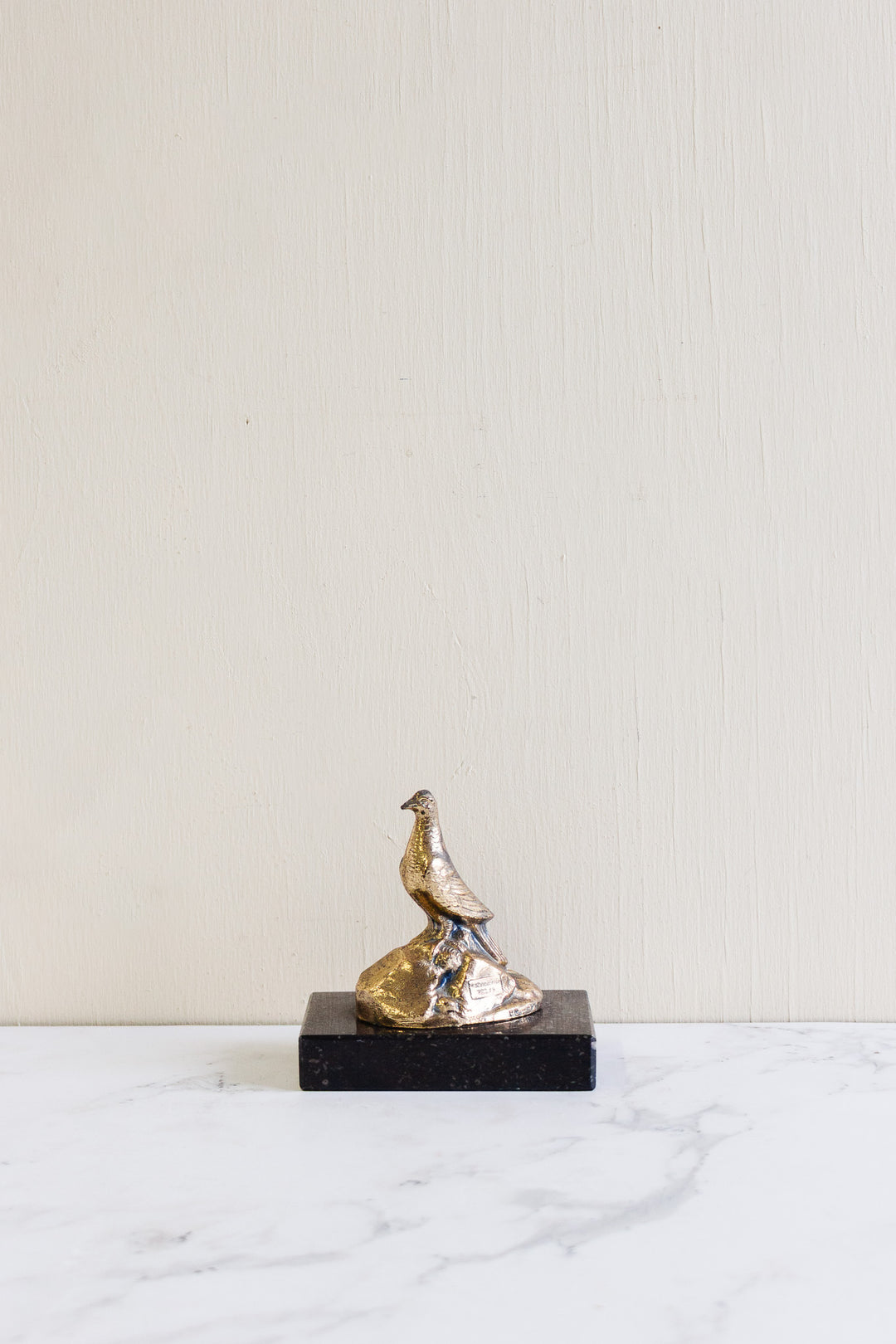 vintage bronze commemorative carrier pigeon statue – fort de vaux