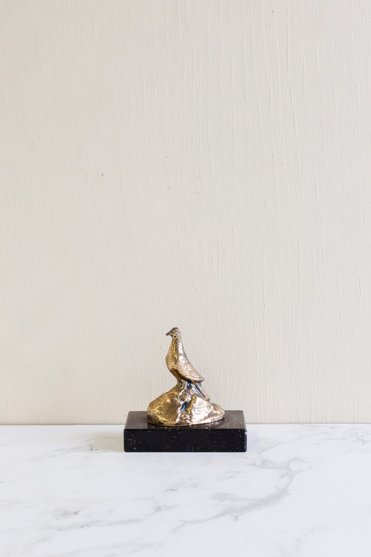 vintage bronze commemorative carrier pigeon statue – fort de vaux