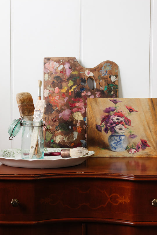 vintage french artist's painter's palette