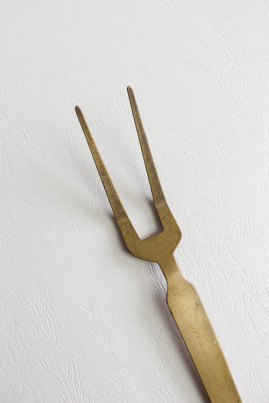set of 4 vintage french brass utensils