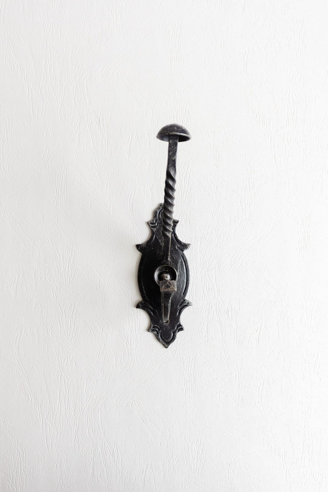 vintage french cast iron hat hook