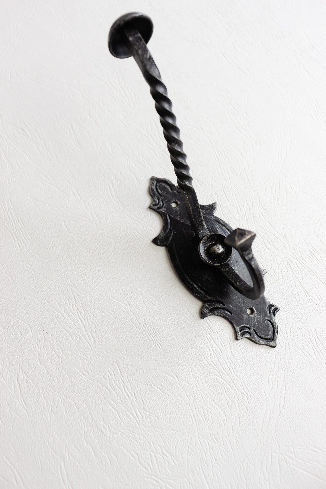 vintage french cast iron hat hook