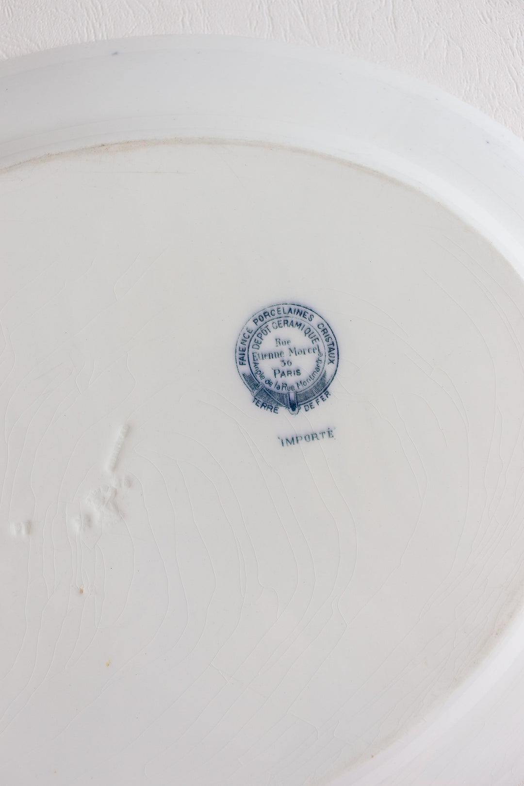 1890s Faïence Porcelaines Cristaux - Dépôt Céramique platter