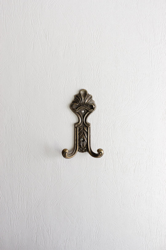 art deco french cast metal wall hooks