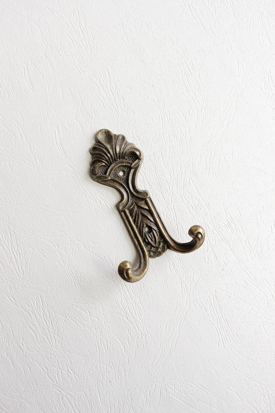 art deco french cast metal wall hooks