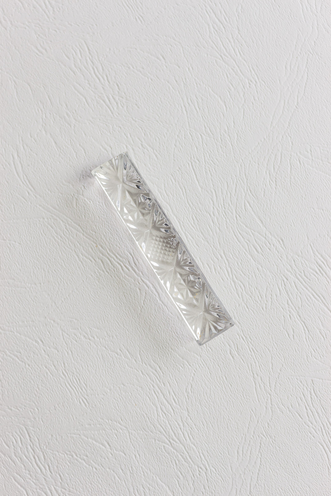 antique french cut crystal knife rests, set of 11