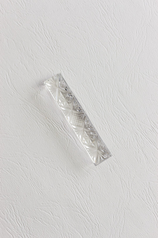 antique french cut crystal knife rests, set of 11