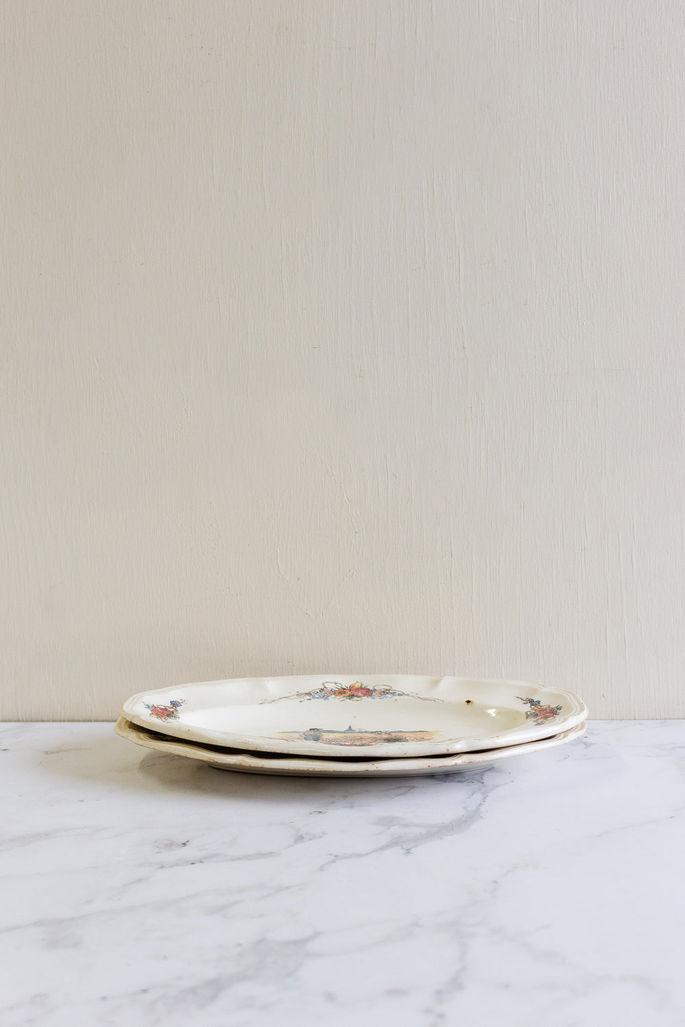 pair of turn of the century french sarreguemines raviers