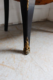 turn of the century french black lacquer and brass inlay chinoiserie chair