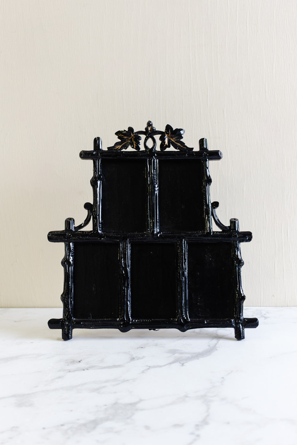 rare 1800s french "carton pierre" handpainted photo frame