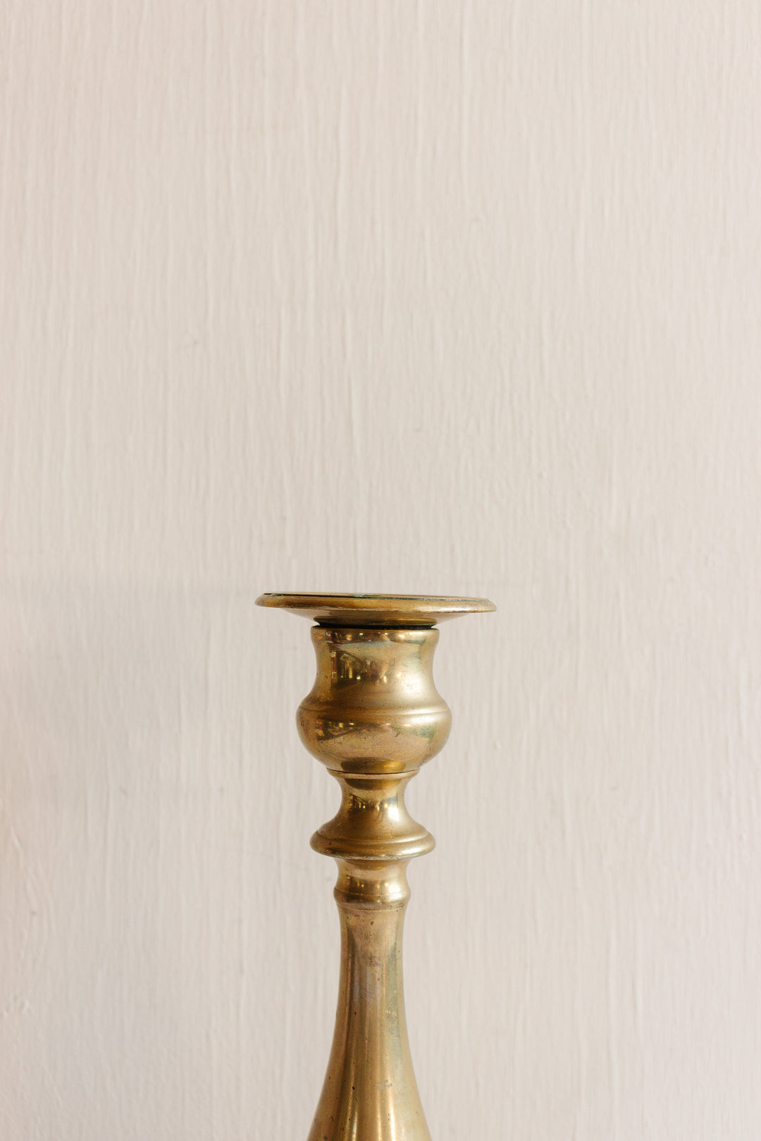 pair of antique French brass candlesticks