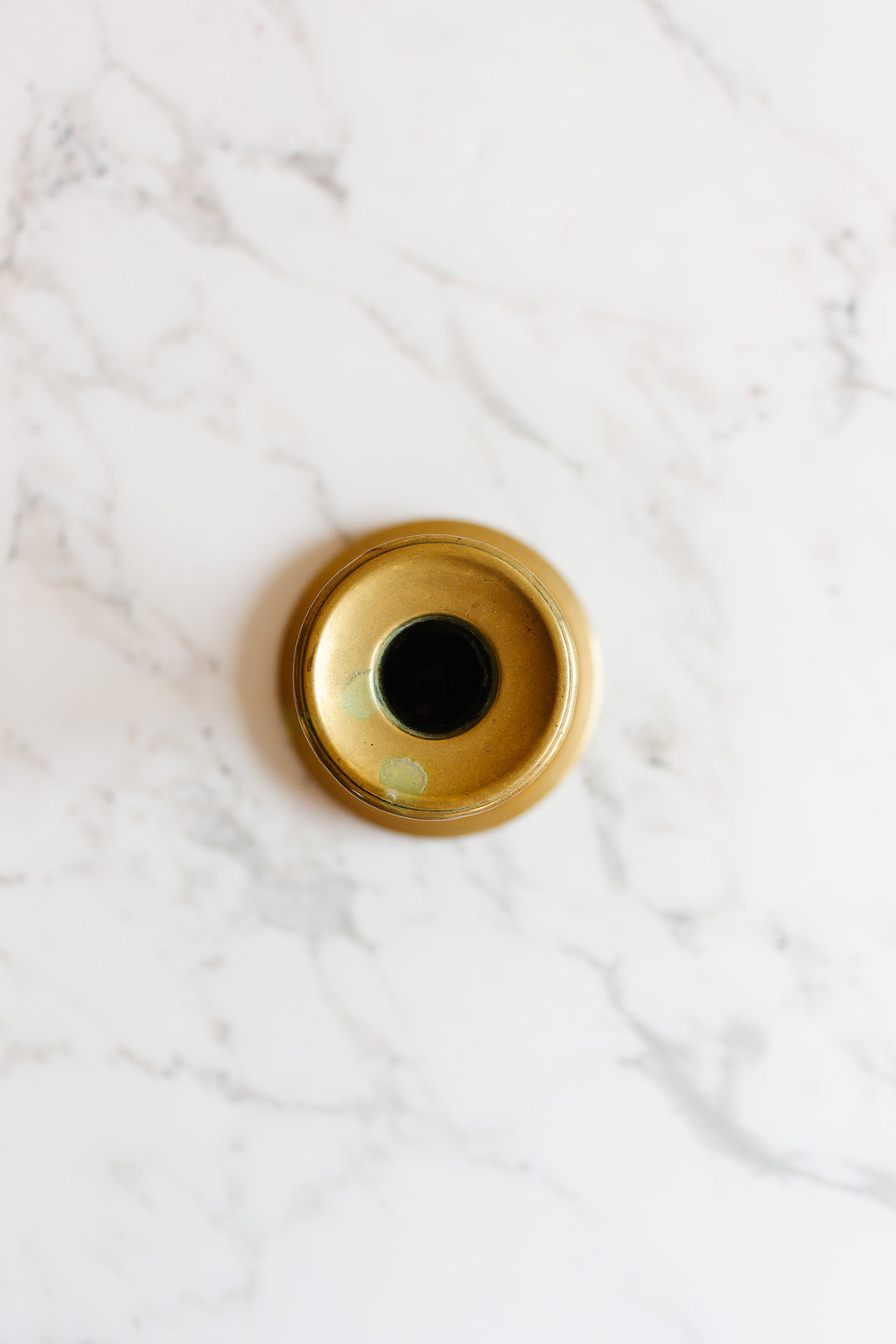 pair of antique French brass candlesticks