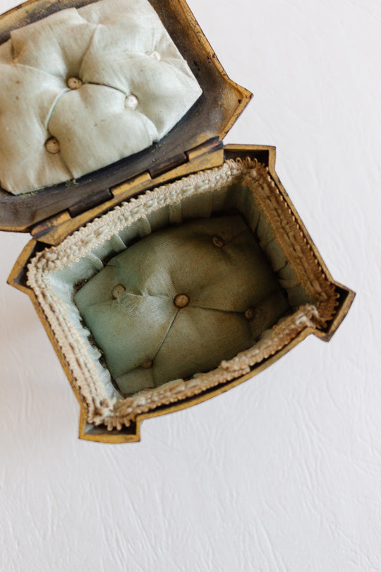 antique French Napoleon III gilt ormolu bijoux casket