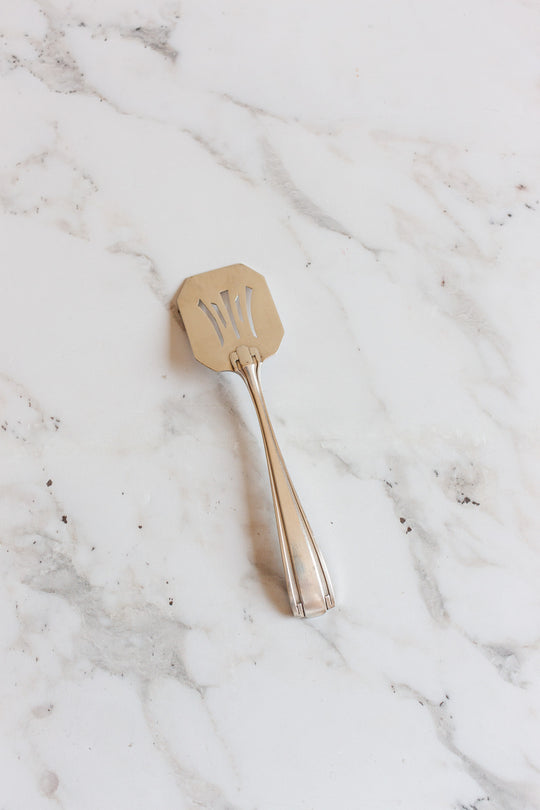 pair of antique French art deco silver plate serve ware