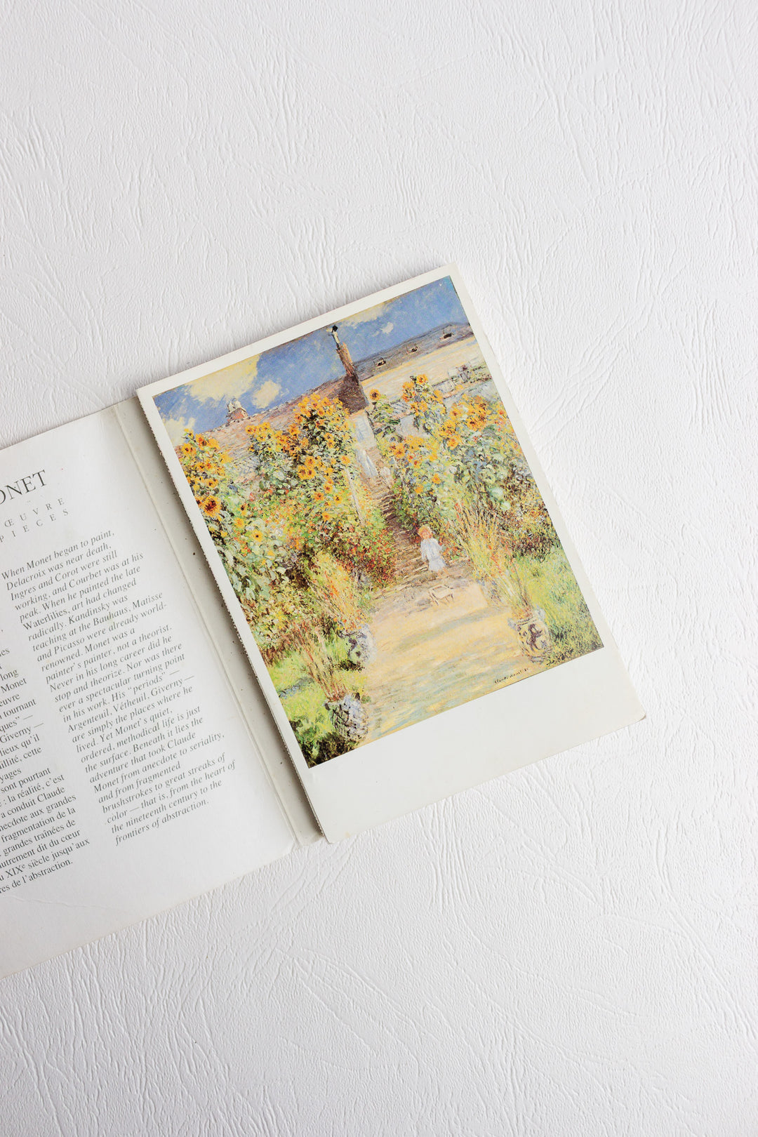 vintage monet postcard book