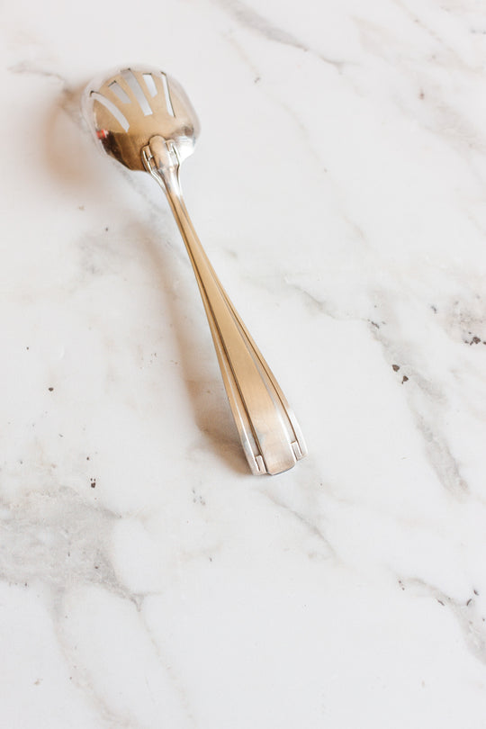 pair of antique French art deco silver plate serve ware