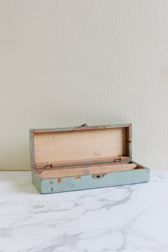 1930s french wooden pencil case