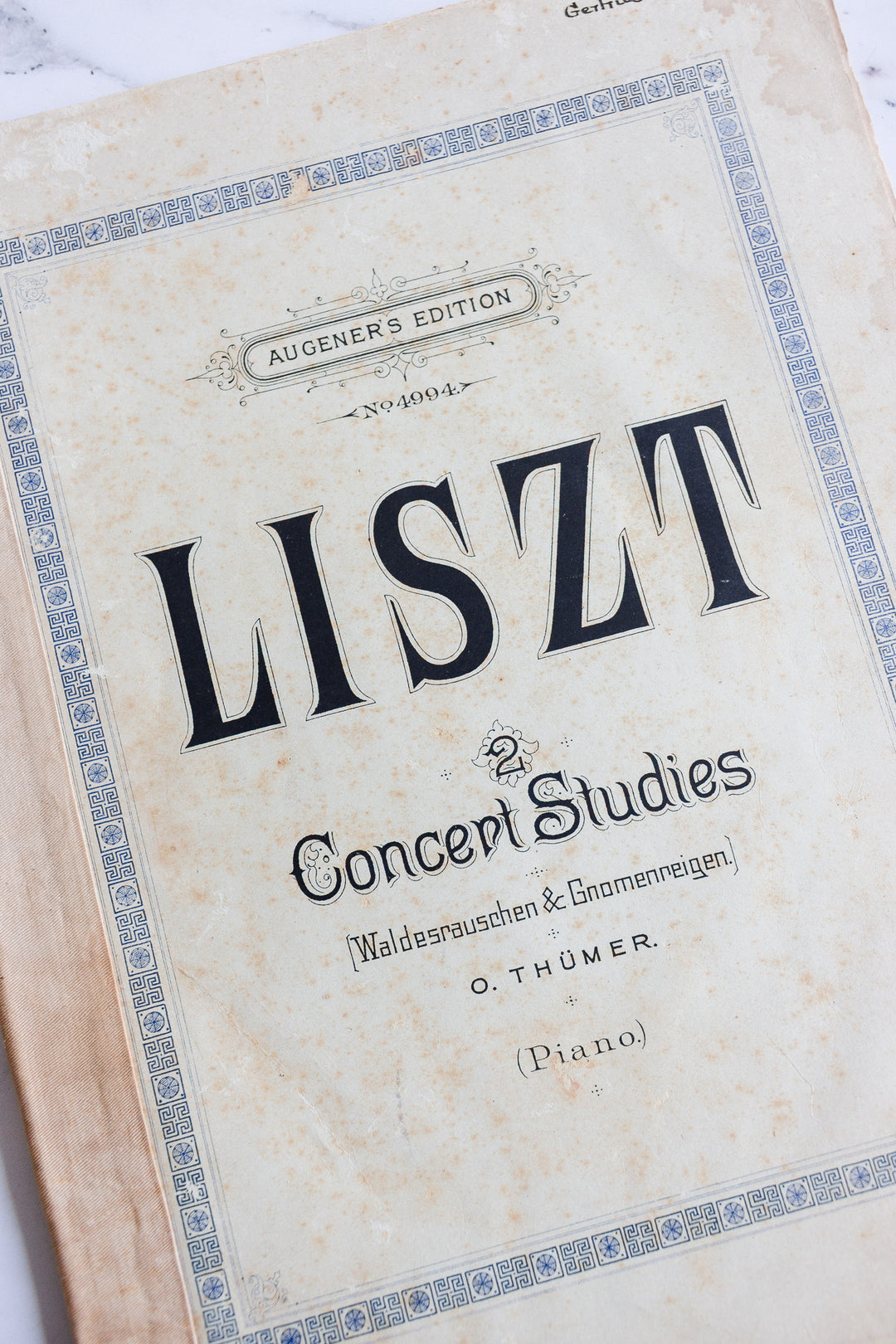 liszt: 2 concert studies, augener’s edition