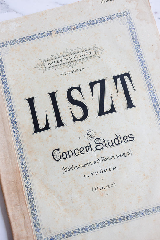 liszt: 2 concert studies, augener’s edition
