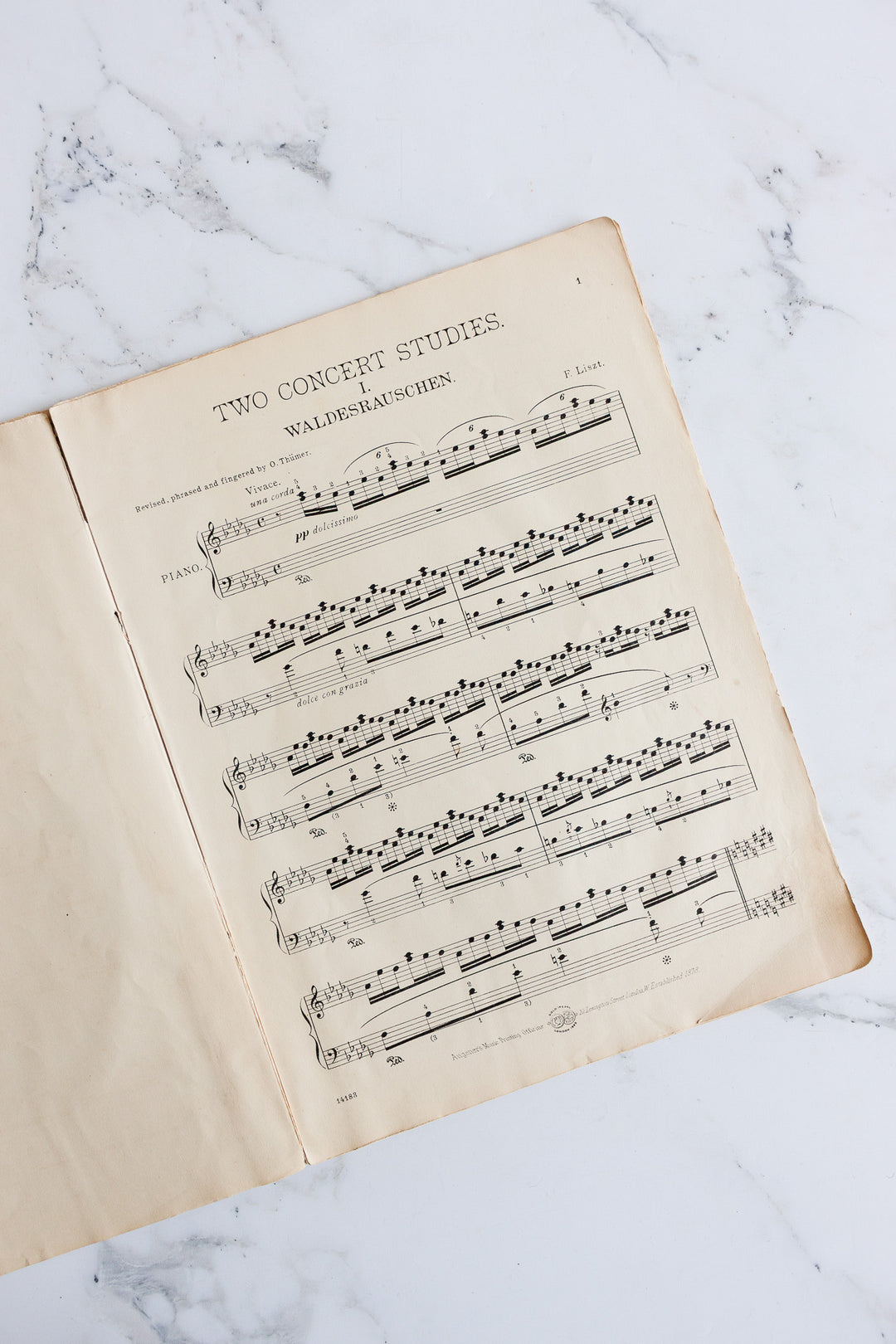 liszt: 2 concert studies, augener’s edition