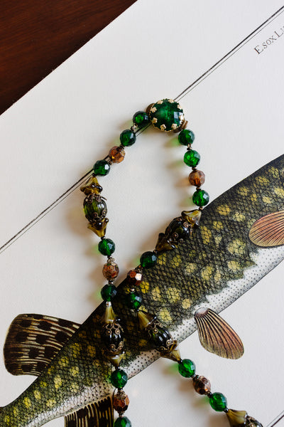 vintage italian Venetian glass beaded necklace