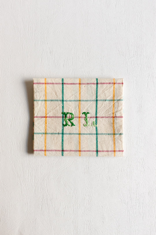 vintage french "RL" monogrammed torchons, set of 5