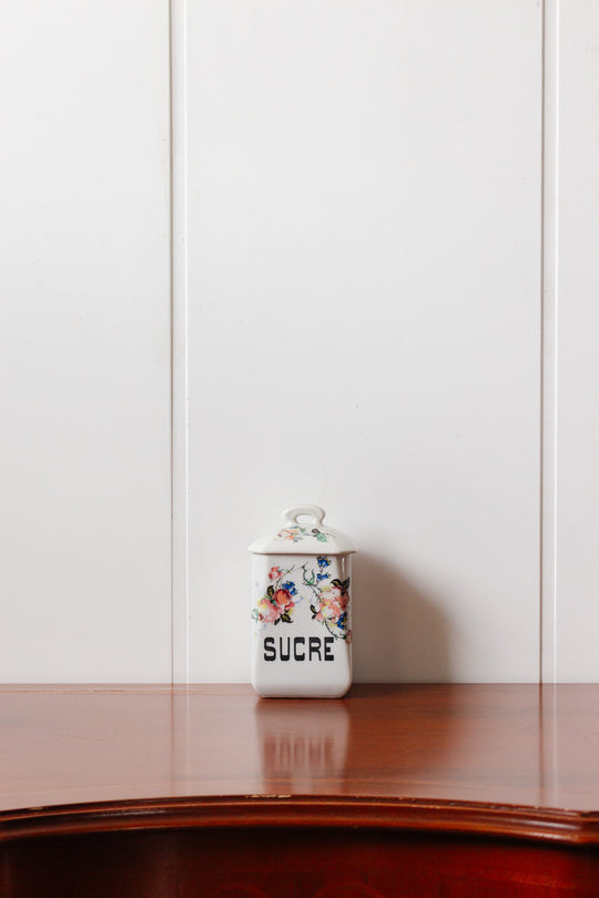 1930s french kitchen "sucre" and "café" cannisters