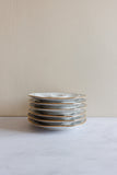 art deco french gold rimmed oyster plates, set of 6