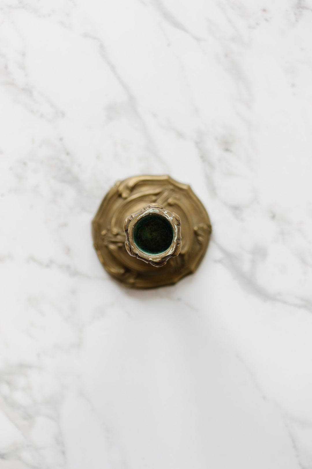 antique french bronze candlestick