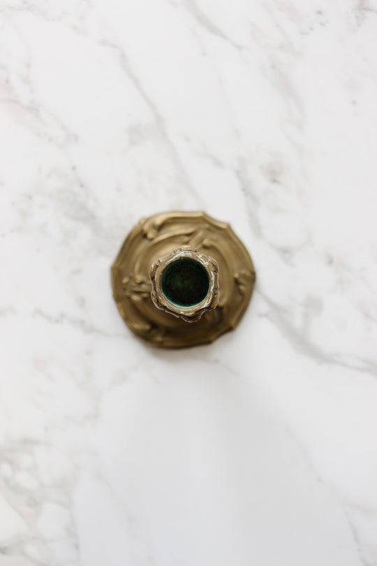 antique french bronze candlestick