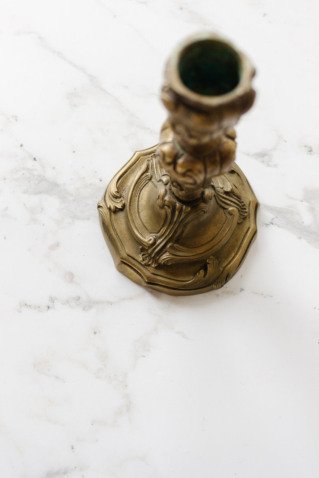 antique french bronze candlestick