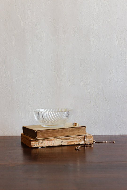 vintage french textured glass catch all