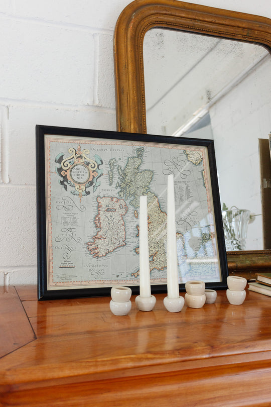 vintage framed map of the British Isles