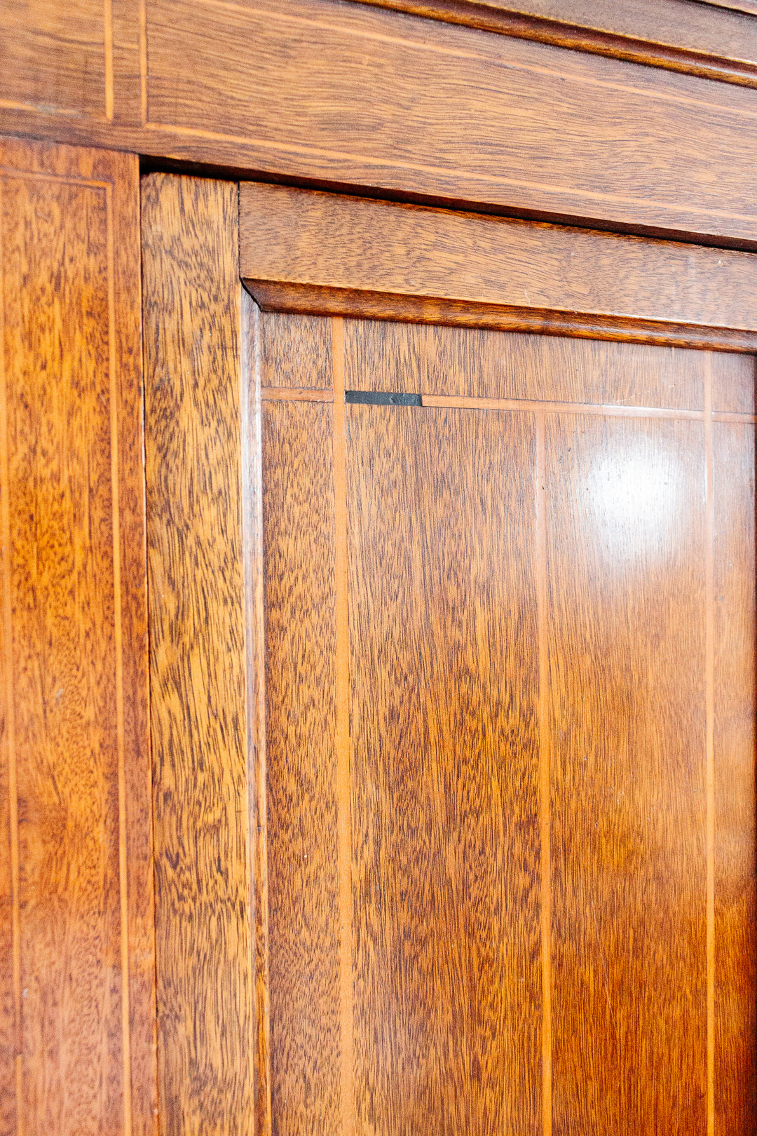 turn of the century French directoire style inlaid mahogany bookcase