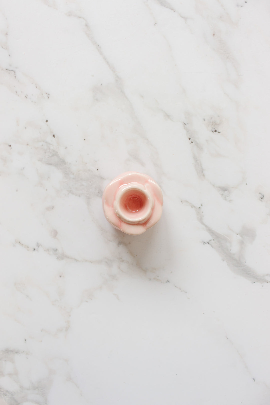 vintage french rosebud porcelain candle holders