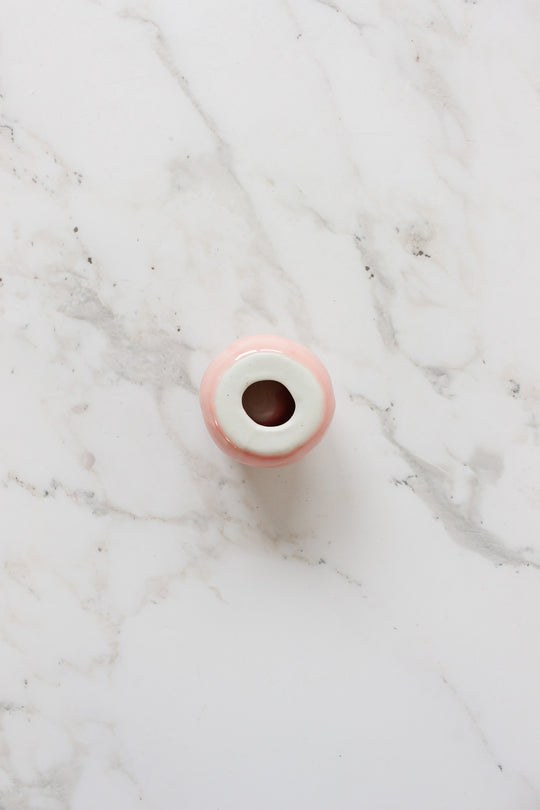 vintage french rosebud porcelain candle holders