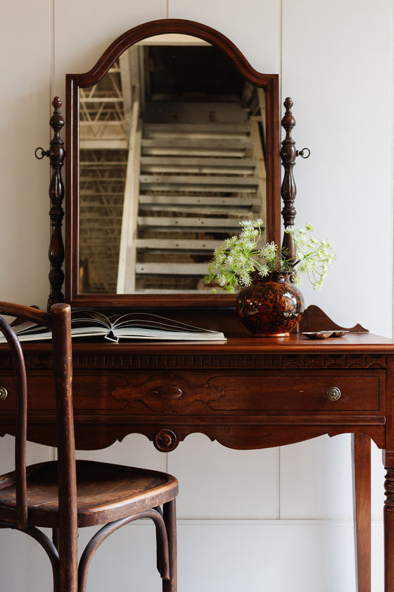 antique victorian dressing table with tilt mirror