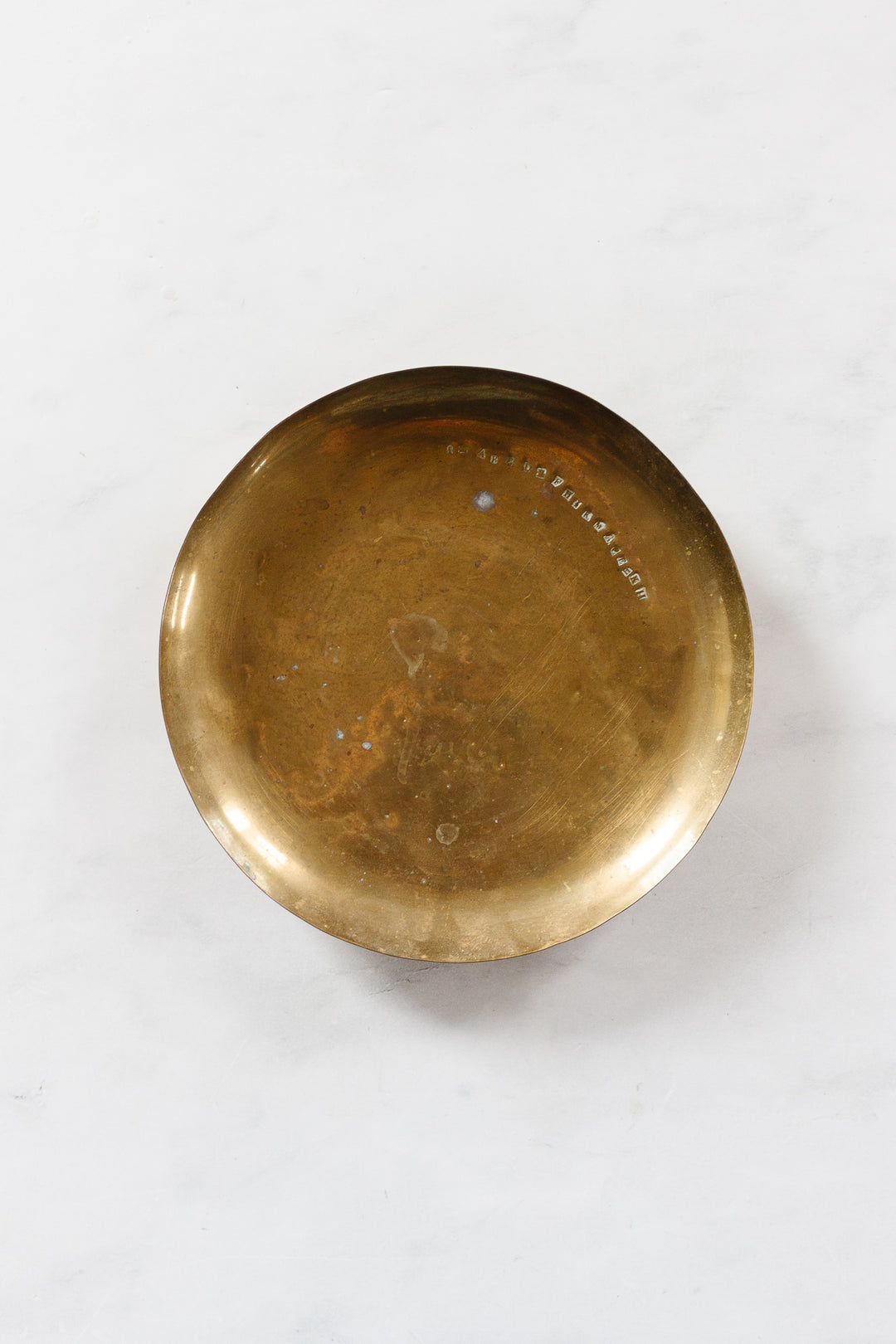 turn of the century French stamped brass boulangerie scale tray